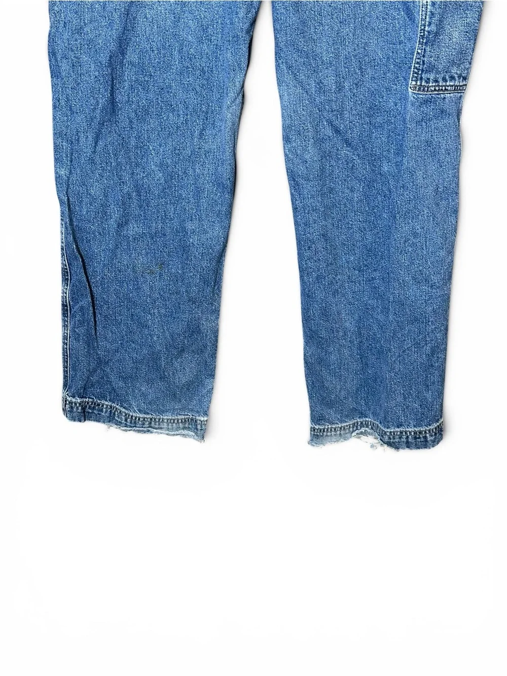 Vintage Y2K 90s Polo Jeans Co Ralph Lauren Denim Overalls Large Blue Carpenter - Picture 10 of 13
